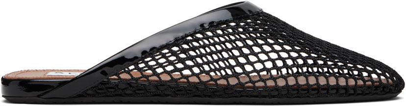 Oblečenie Alaïa ALAÏA Fishnet Flat Mules Čierna | AA3M081TK007