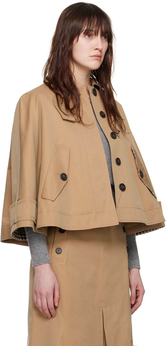 Bunda Erdem Erdem Cropped Trench Coat Béžová | PS24_R1J1_CACT, 1