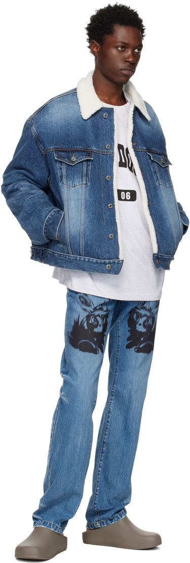Bunda We11done Oversized Faux-Shearling Denim Jacket Modrá | WD-DJ3-22-378-U-BL, 3
