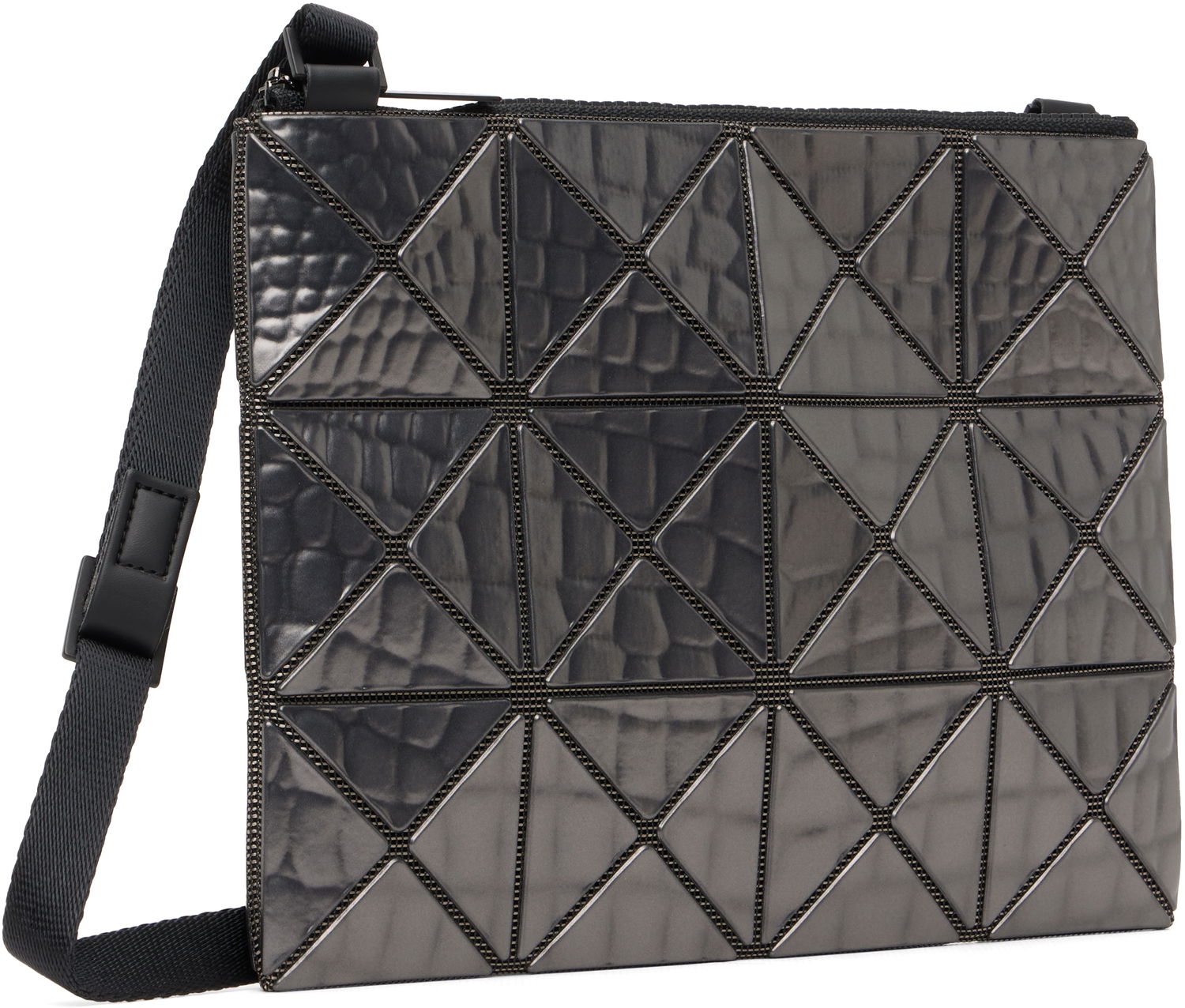 Taška cez rameno BAO BAO ISSEY MIYAKE Issey Miyake Meta Kaiju Geometric Panelled Crossbody Bag Metalická | BB58AG831, 1