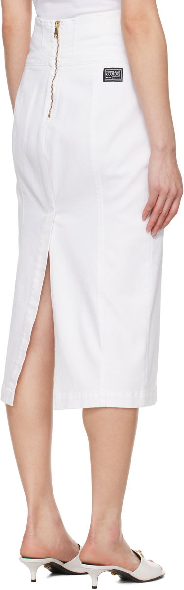 Sukňa Versace Versace Jeans Couture Baroque Buckle Denim Midi Skirt Biela | E78HAE85E_EEW015TC2, 2