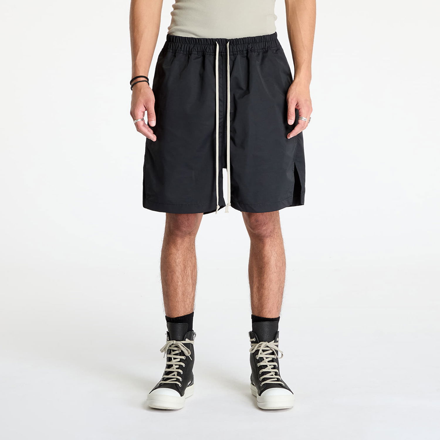 Šortky Rick Owens DRKSHDW Woven Long Boxers Shorts Black Čierna | DU02D2390 MU 09, 0