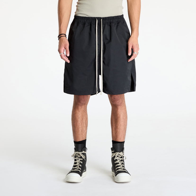 Šortky Rick Owens DRKSHDW Woven Long Boxers Shorts Black Čierna | DU02D2390 MU 09