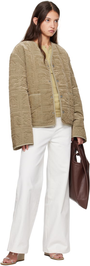 Prešívaná bunda Nanushka Nanushka Adara Quilted Velvet Jacket Béžová | NU24FWJK03166, 3