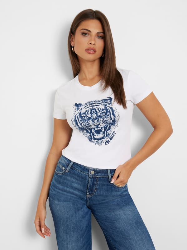 Front Print Stretch T-Shirt