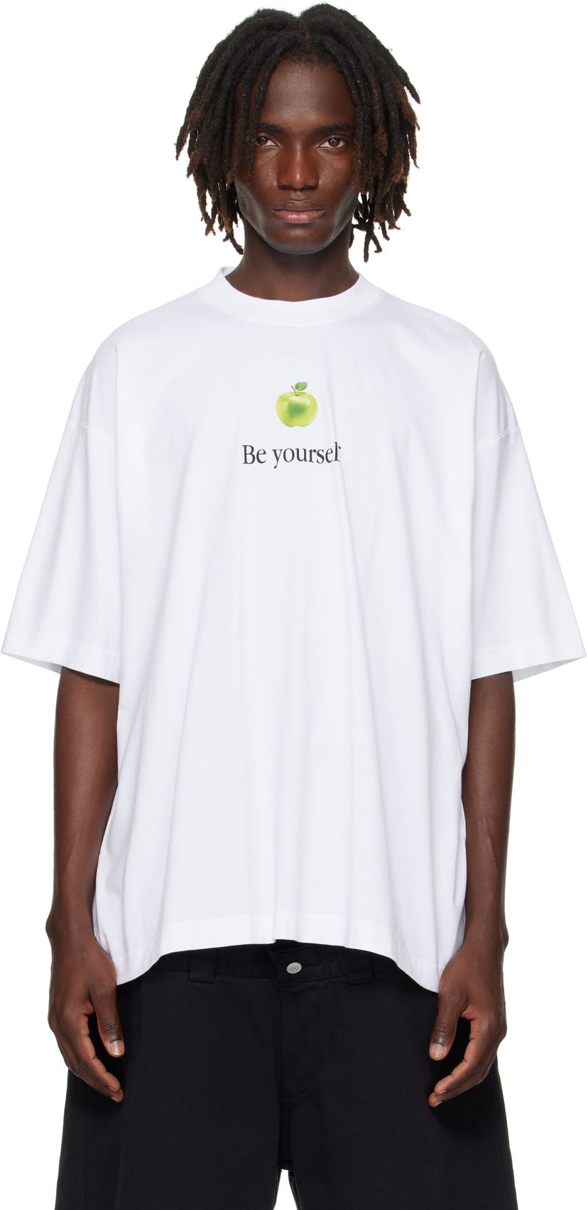 Tričko VETEMENTS Vetements 'Be Yourself' Oversized T-Shirt Biela | UH76TR350W