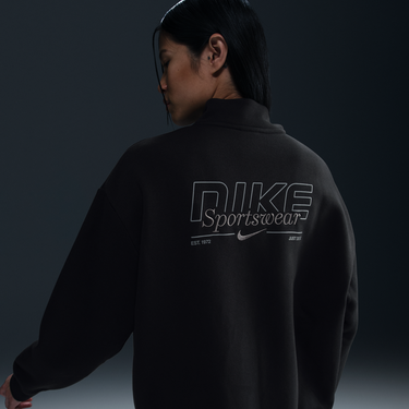 Sveter Nike Nike Sportswear Fleece Quarter-Zip Top Čierna | HV6071-010, 3