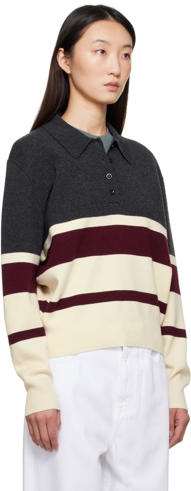Sveter Róhe Róhe Compact Knitted Striped Polo Šedá | 416-23-233, 1