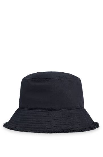 Klobúk BOSS HUGO Bucket Hat with Fringed Brim Navy | 50540948, 1
