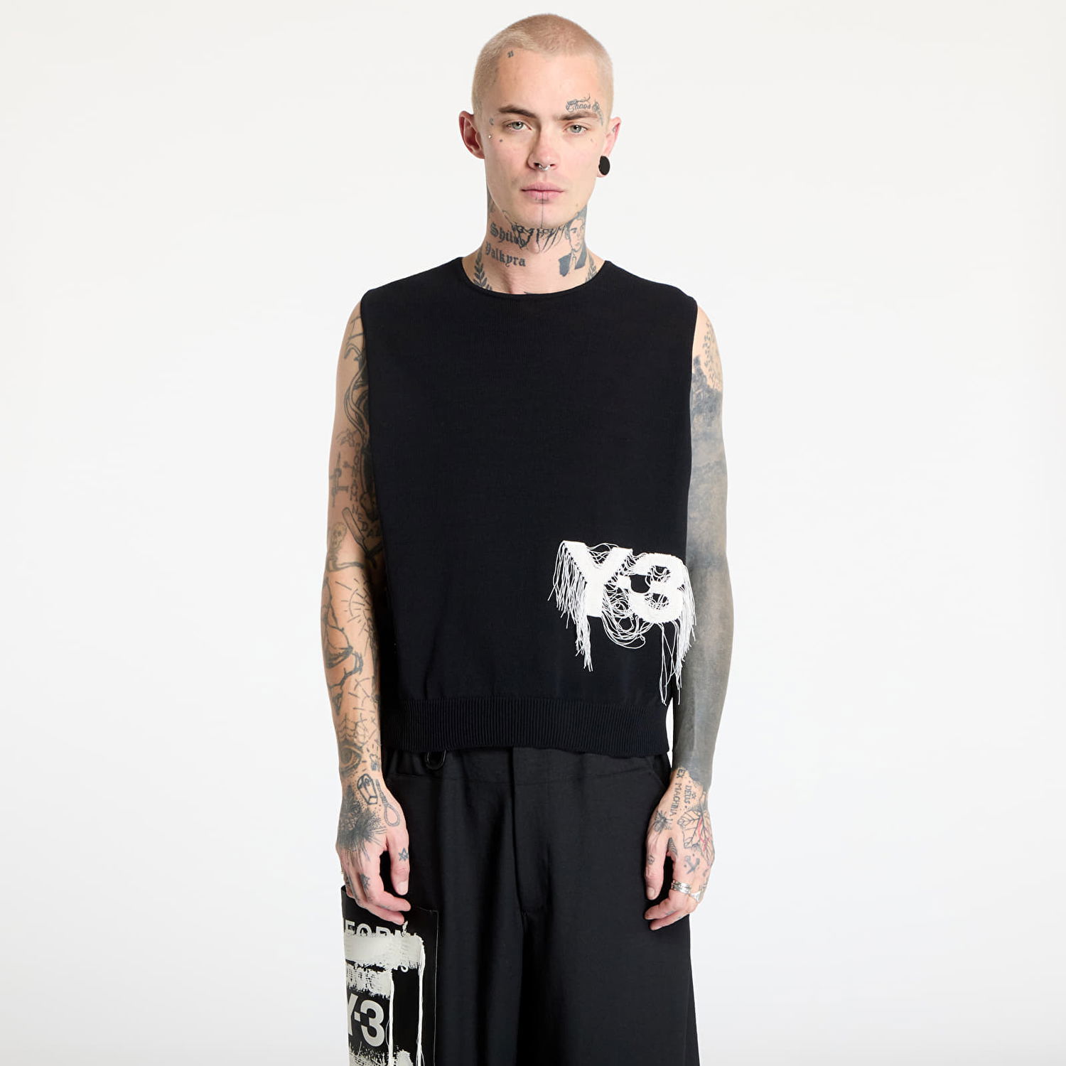 Tielko Y-3 Knit Vest With Logo Detail Čierna | JN1983, 0