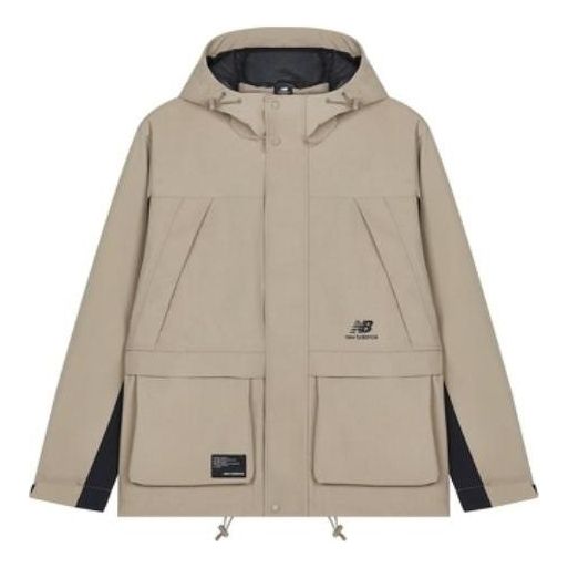 Vetrovka New Balance Hooded Windproof Jacket Béžová | AMJ23320-DRI