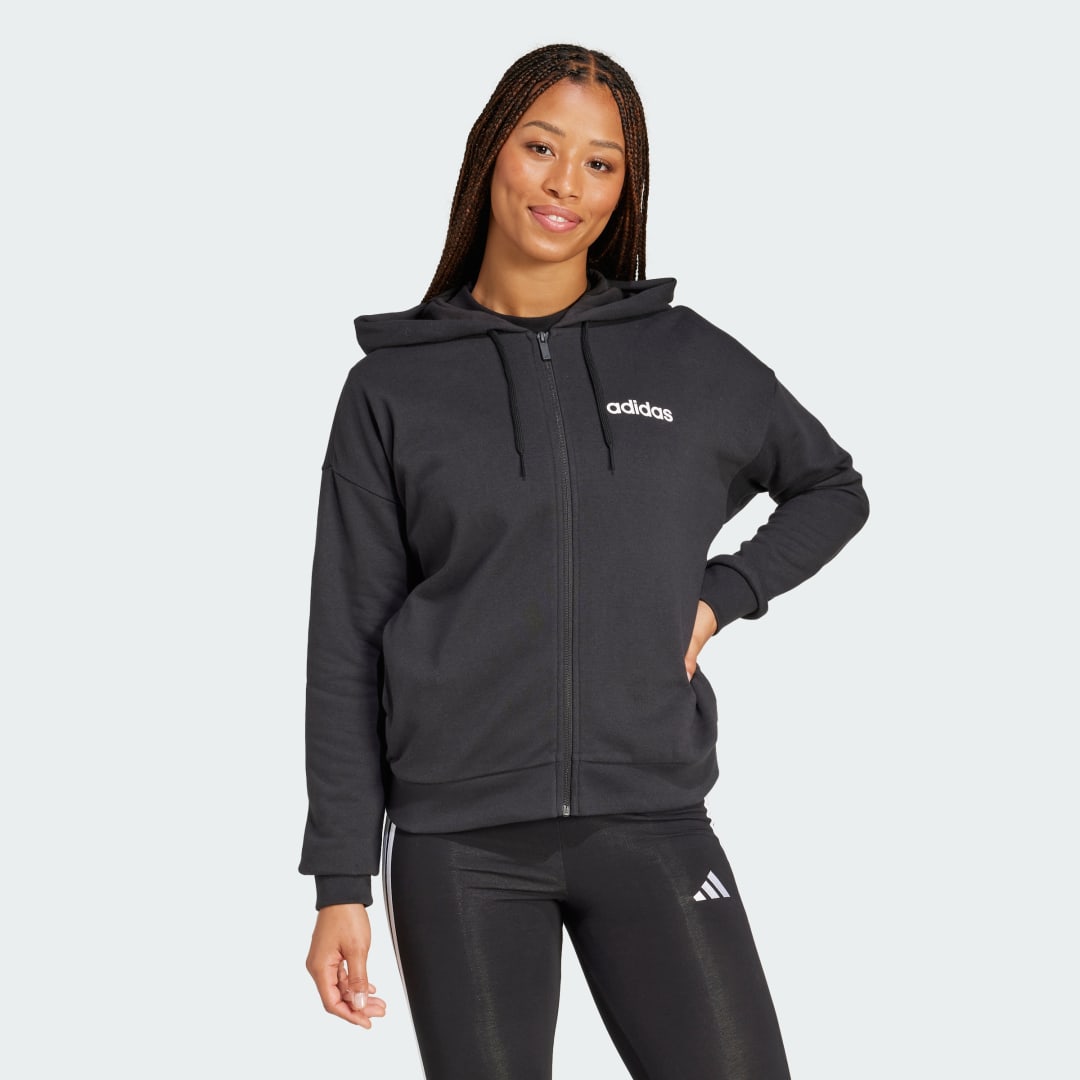 Mikina adidas Performance Full-Zip Terry Hoodie Čierna | JC8274, 0