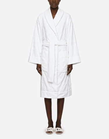 Pyžamo Dolce & Gabbana Terry Cotton Bath Robe Biela | TCF009TCAGMU0011, 2
