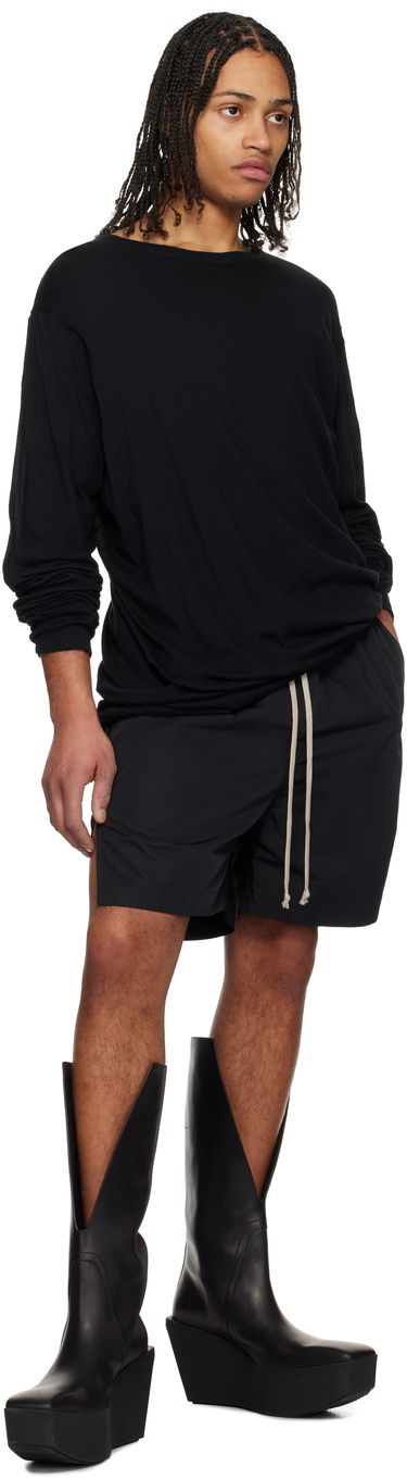 Tričko Rick Owens Rick Owens Hollywood Jumbo Double Long Sleeve T-Shirt Čierna | RU01E5258 UC, 3