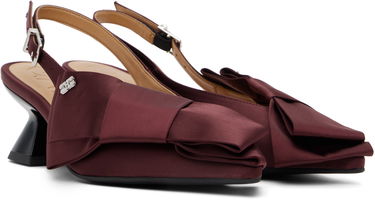Tenisky a topánky GANNI GANNI Bow Kitten Heels Vínová | S2849, 3
