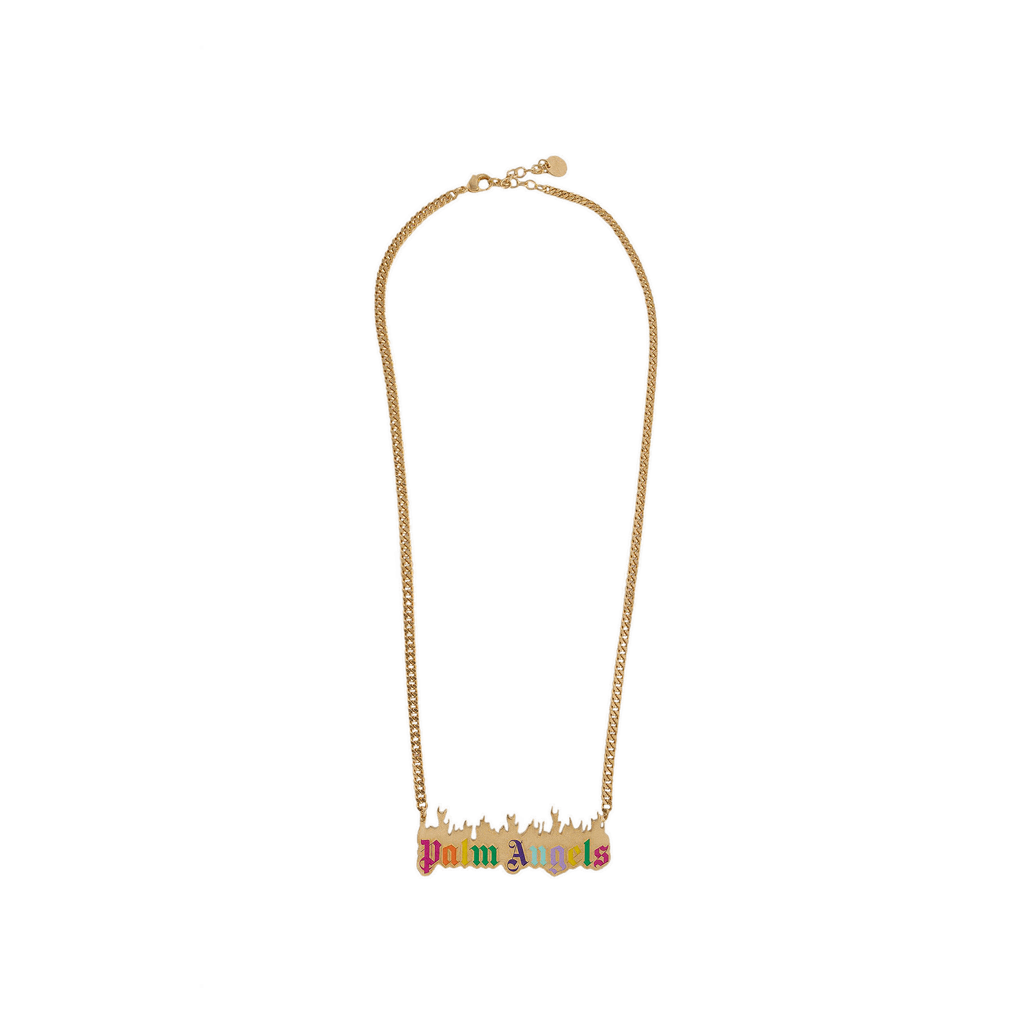 Náhrdelník Palm Angels Burning Logo Necklace Béžová | PMOB053F22MAT0017684, 0