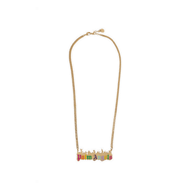 Náhrdelník Palm Angels Burning Logo Necklace Béžová | PMOB053F22MAT0017684, 0