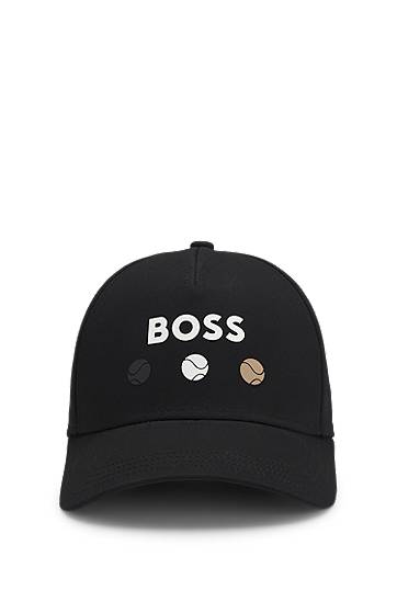 Šiltovka BOSS Cotton-twill cap with tennis artwork Čierna | 50546273
