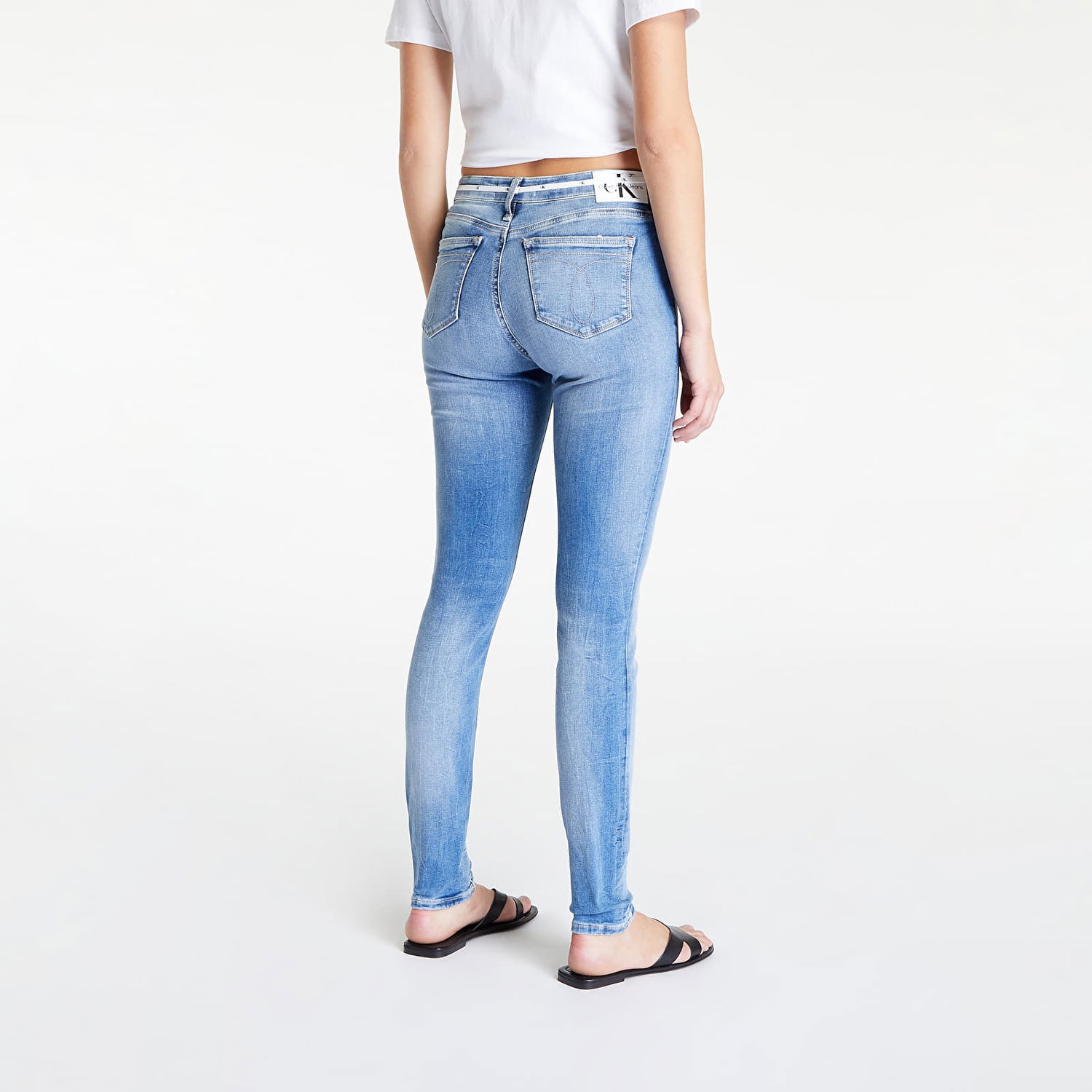 Džínsy CALVIN KLEIN Jeans Mid Rise Skinny Jeans Denim Modrá | J20J219535 1AA, 1