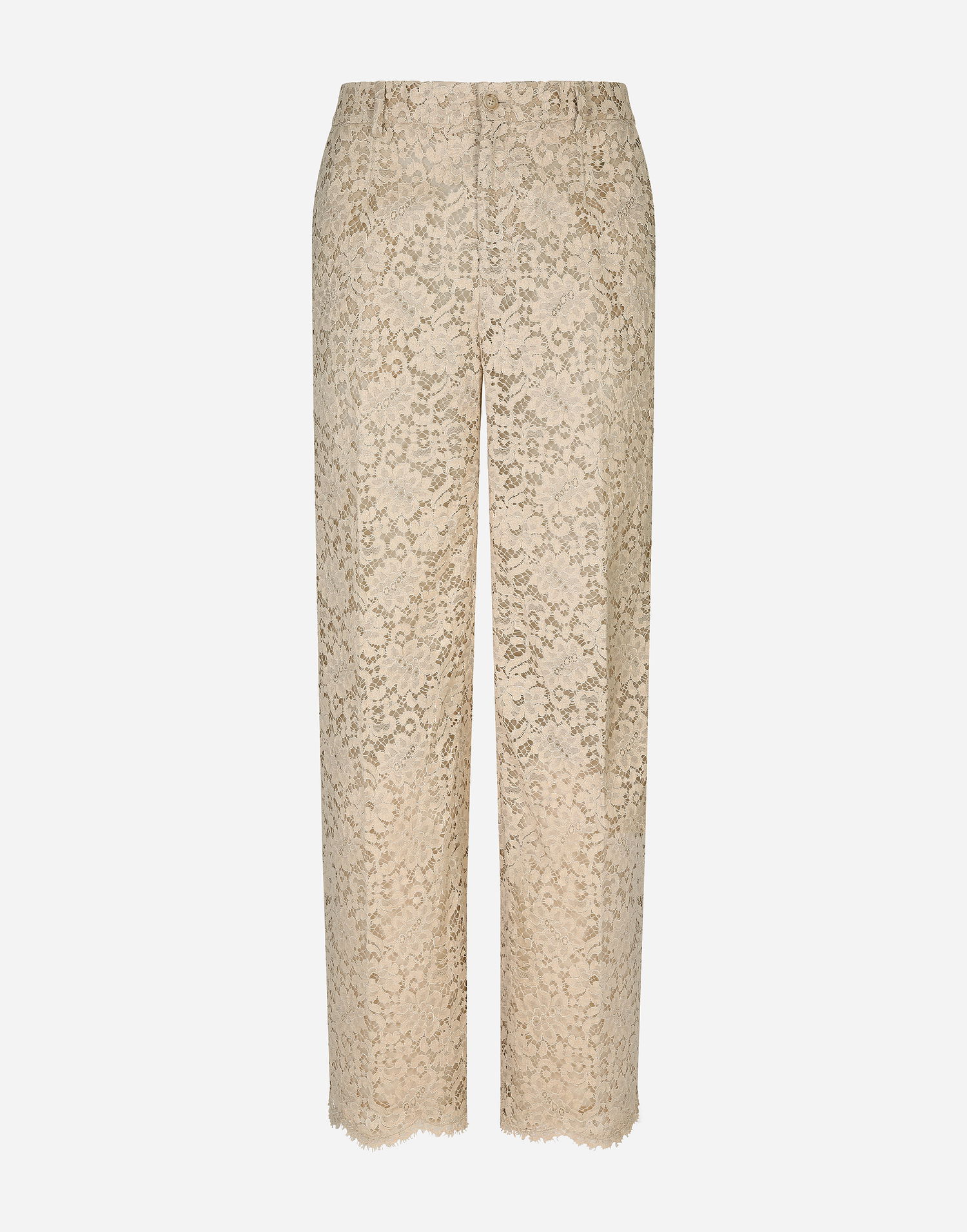 Nohavice Dolce & Gabbana Dolce & Gabbana Cordonetto Lace Pants Béžová | GP07CTHLMGEM9478, 0