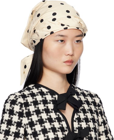 Šiltovka Valentino Polka Dot Silk Twill Headscarf Béžová | 6W2HH00DUIU, 1