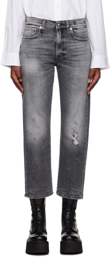 Džínsy R13 R13 Straight-Leg Boyfriend Jeans Šedá | R13W5083-D137C, 0