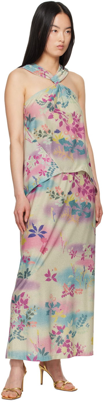 Tielko Anna Sui Atlantis Garden Print Halter Neck Tank Top Rôznofarebný | 424B20, 3