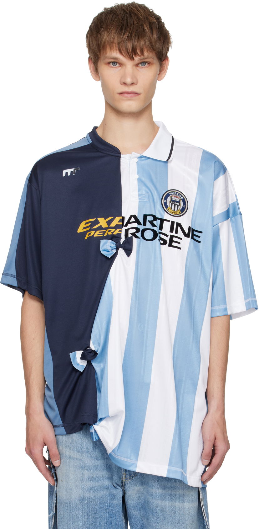 Tričko Martine Rose Martine Rose Collage Football T-Shirt Modrá | 189JT14531