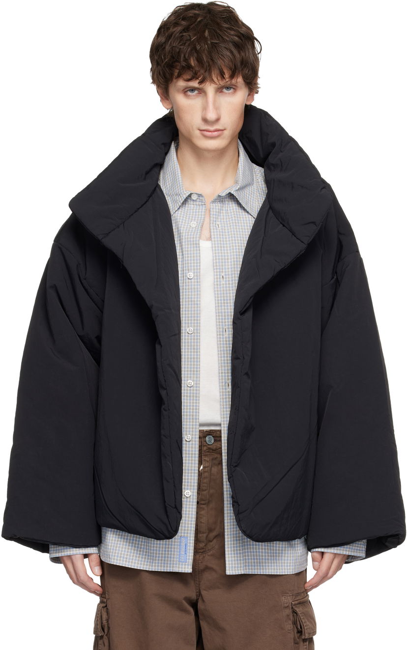 Prešívaná bunda ERL Crinkled Puffer Jacket Čierna | ERL11C001