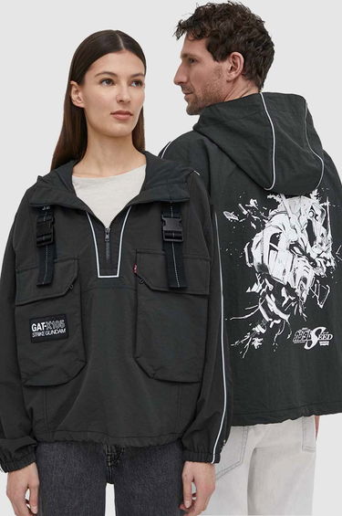 Vetrovka Levi's x Gundam SEED Oversize Windbreaker Čierna | A7411.0000, 0