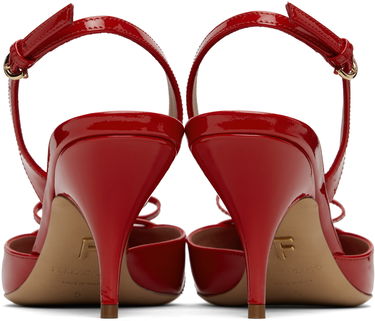 Tenisky a topánky FERRAGAMO Ferragamo Gylla Mini Bow Slingback Pump Heels Červená | 781108, 1