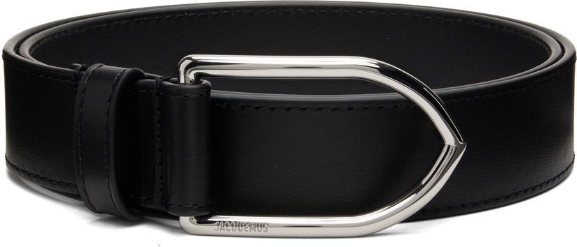 Opasok Jacquemus Les Classiques 'The Bambino' Leather Belt with D-Ring Buckle Čierna | 24EBEU00003AC01C02