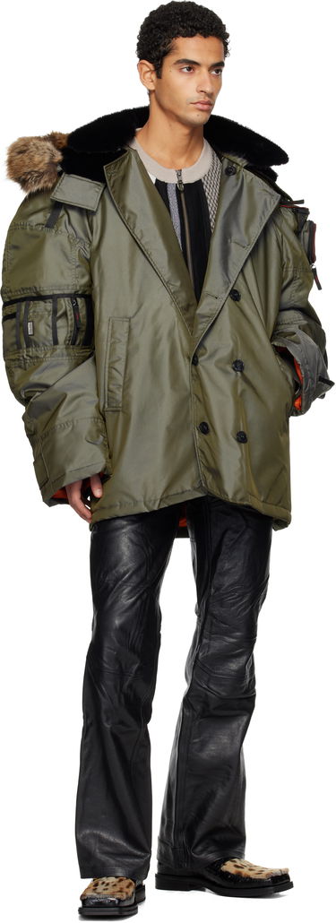 Tenisky a topánky Martine Rose Martine Rose Champagne Cap Leopard-Trim Ostrich-Effect Square Toe Loafers Čierna | 1078LE03001, 4