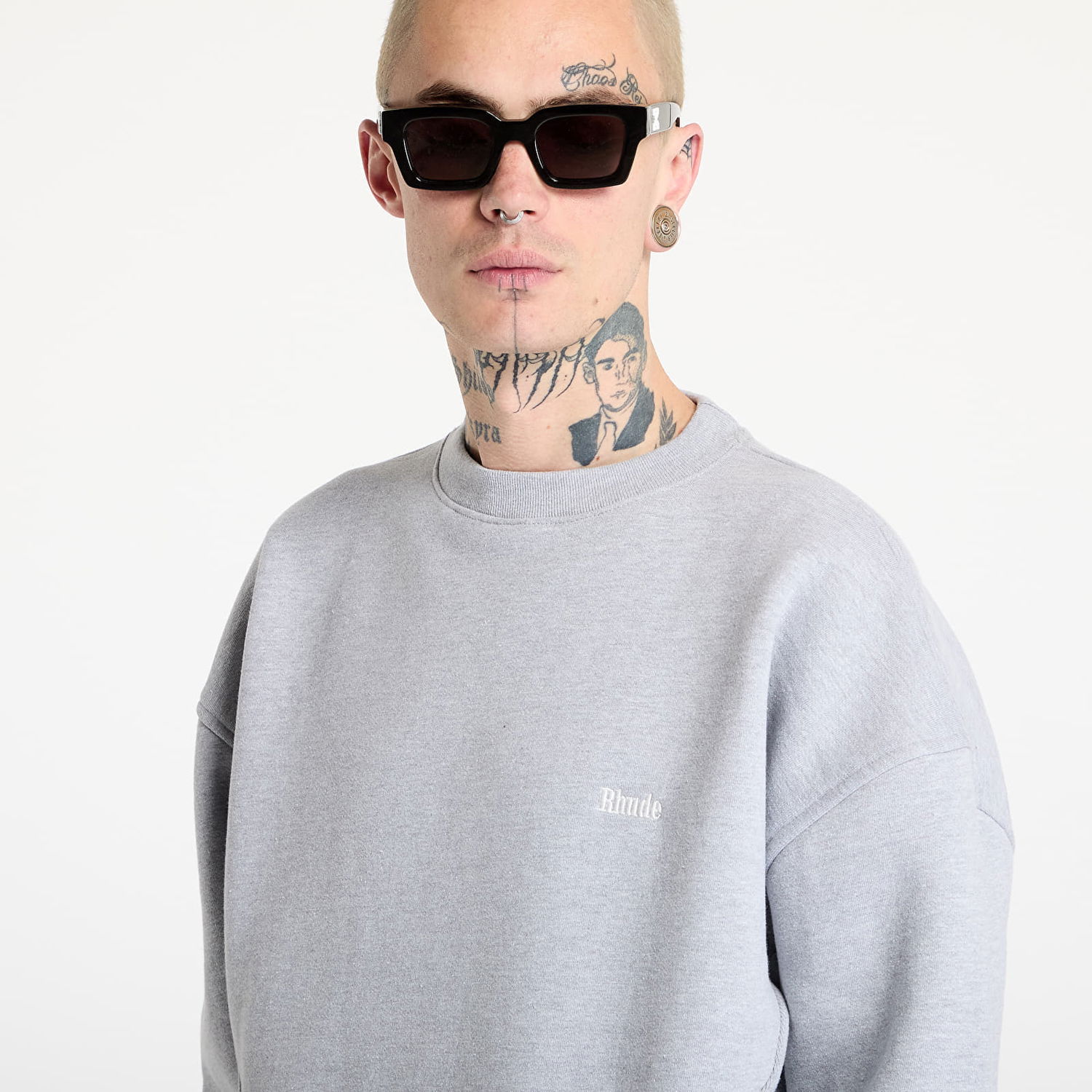 Mikina Rhude Classique Crewneck Sweatshirt Šedá | RHSS25ST012293048, 1