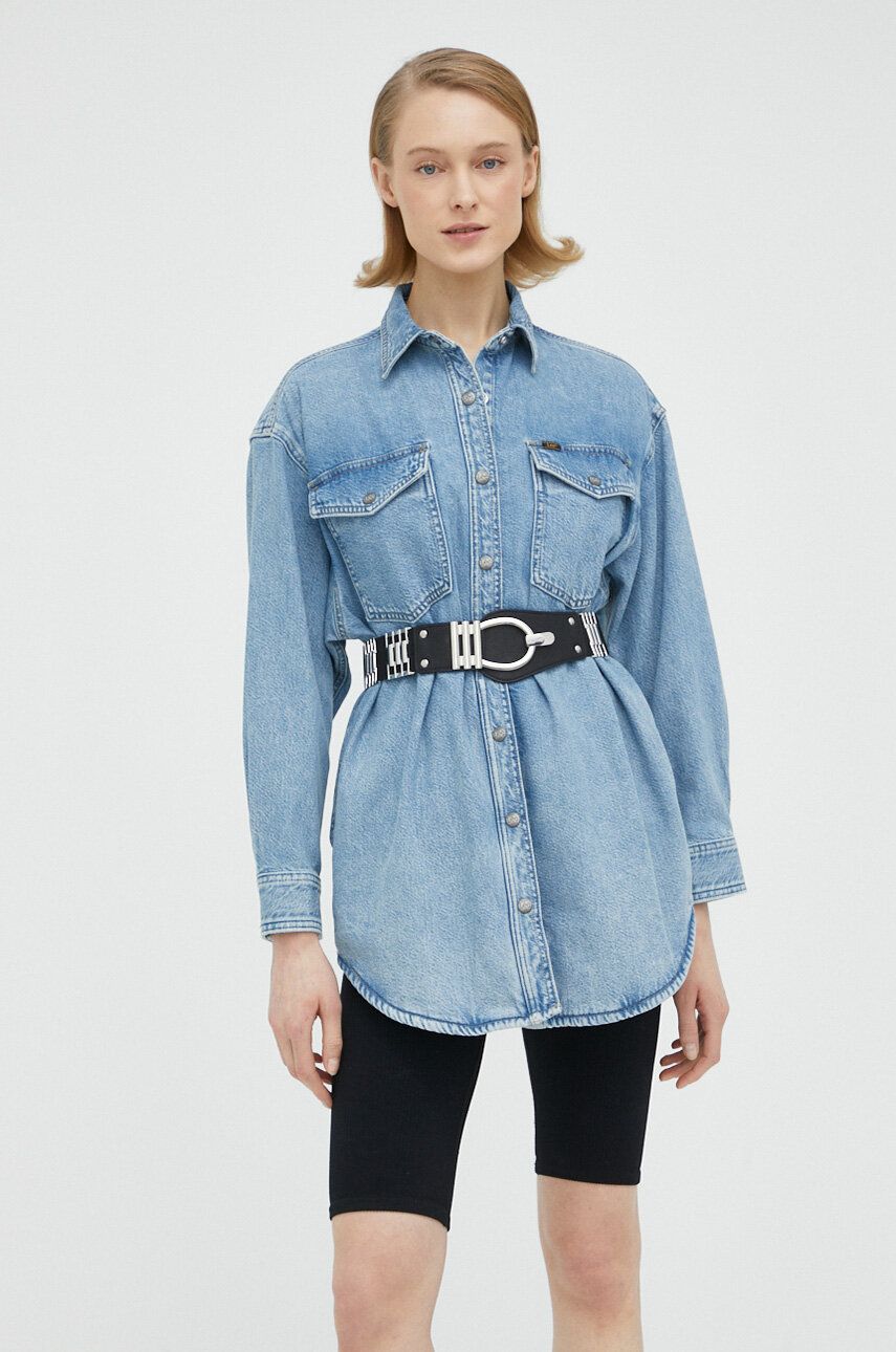 Košeľa Lee Western Overshirt Modrá | L51FHLB20, 0
