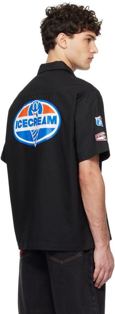 Košeľa BBC IceCream ICECREAM Short Sleeve Patch Work Shirt Čierna | ICW006, 2