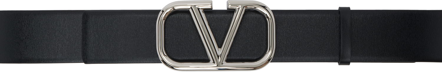 Opasok Valentino Valentino Garavani VLogo Signature Calfskin Belt Čierna | 6Y2T0Q87SNP, 0