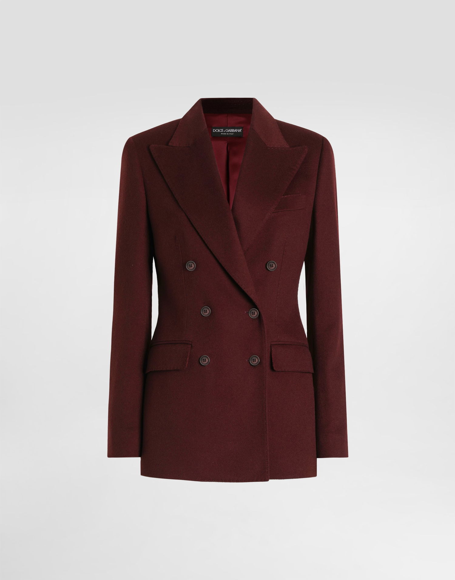 Bunda Dolce & Gabbana Dolce & Gabbana Double-breasted Cashmere Jacket Vínová | F29KKTFU29RF0130, 0