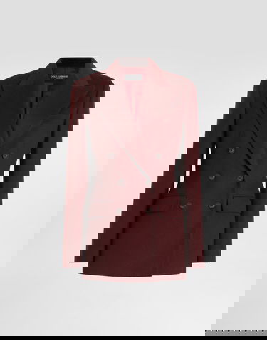 Bunda Dolce & Gabbana Dolce & Gabbana Double-breasted Cashmere Jacket Vínová | F29KKTFU29RF0130, 0