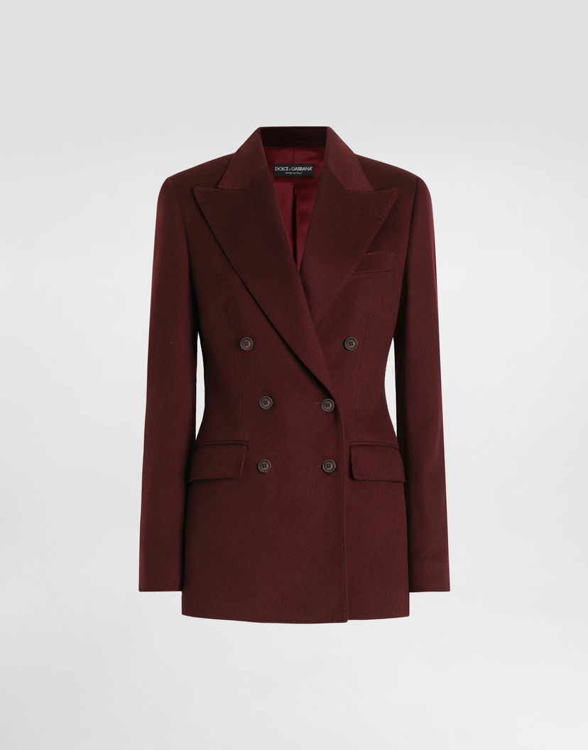 Bunda Dolce & Gabbana Dolce & Gabbana Double-breasted Cashmere Jacket Vínová | F29KKTFU29RF0130