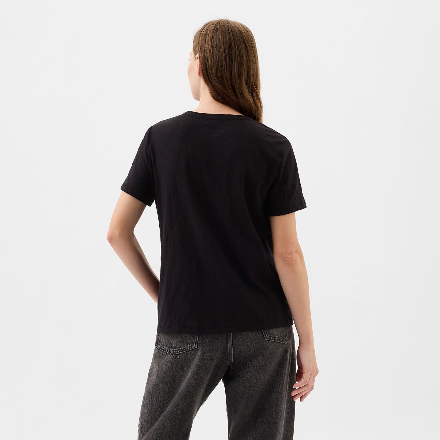 Tričko GAP Logo Slub Tee Black Čierna | 871344-05, 1