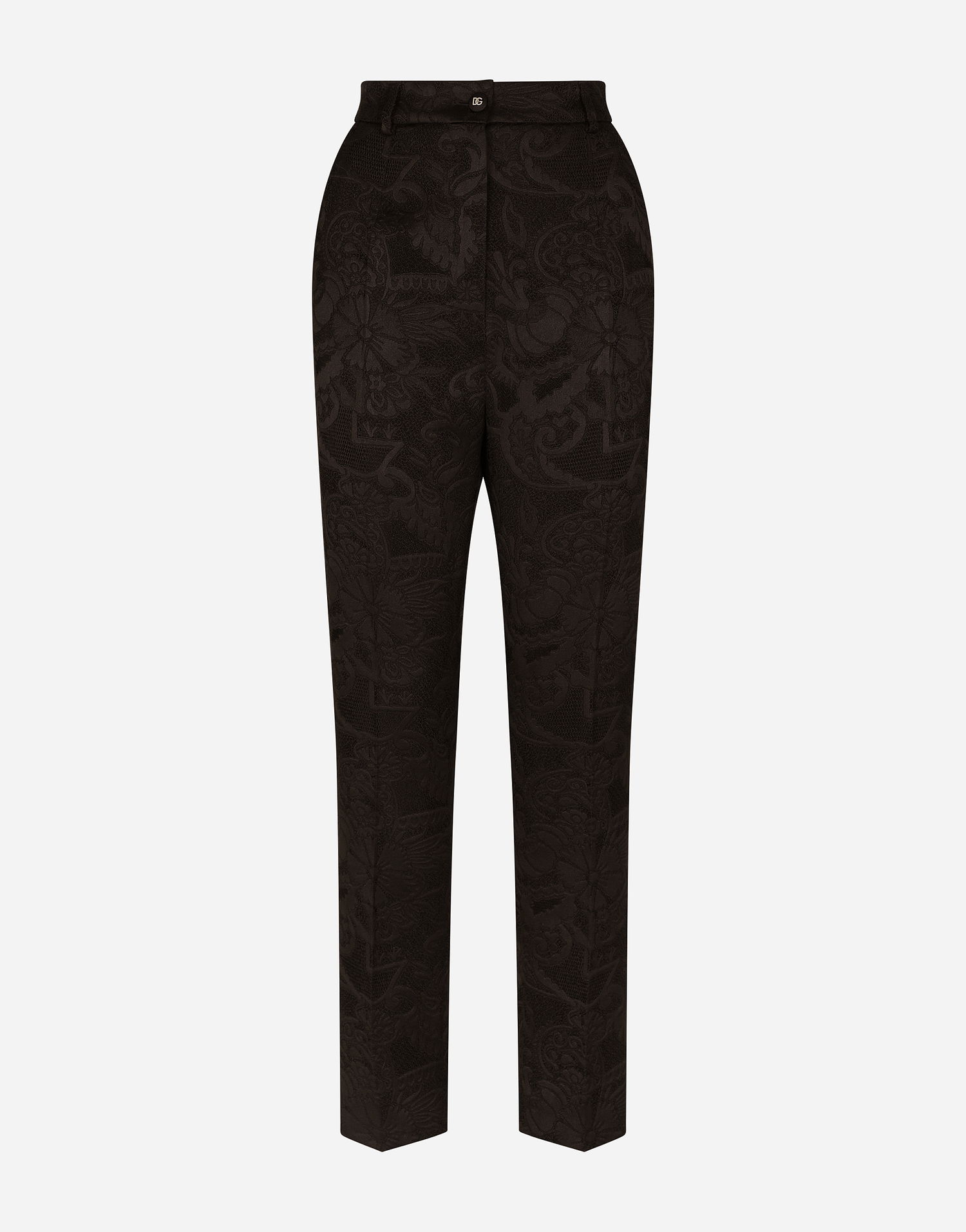 Nohavice Dolce & Gabbana Floral Jacquard Pants Čierna | FTAM2TFJRD0N0000, 0