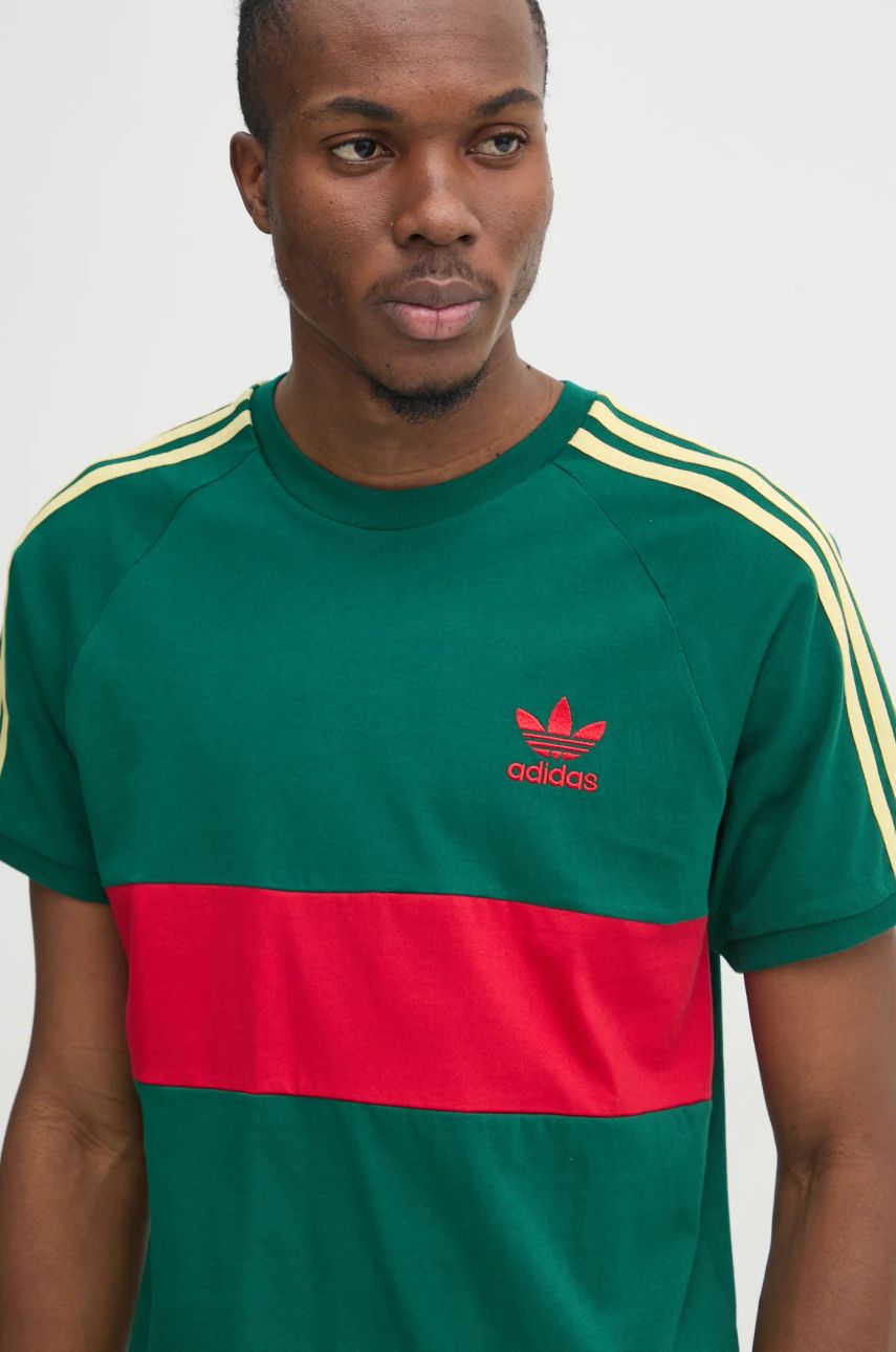 Tričko adidas Originals 3S Panel T-Shirt Zelené | JD4277, 0