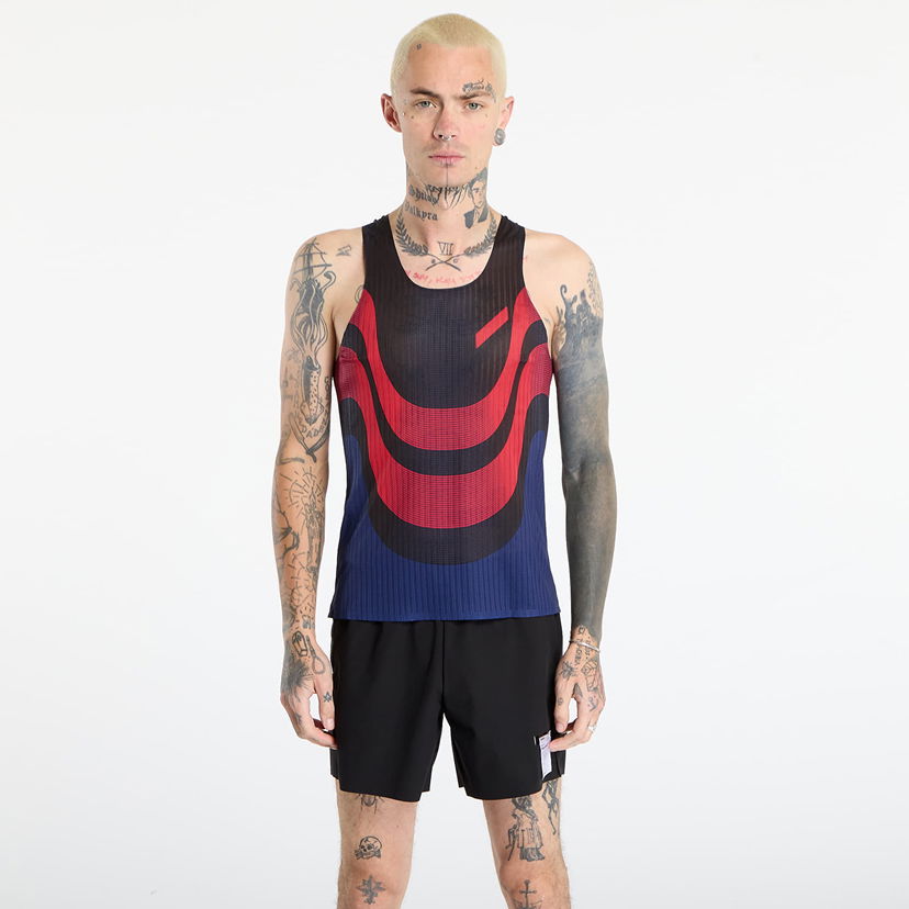 Tielko Soar Running Ribbed Race Vest with Curved Pattern Rôznofarebný | AW25-SV7M-BLK/RE
