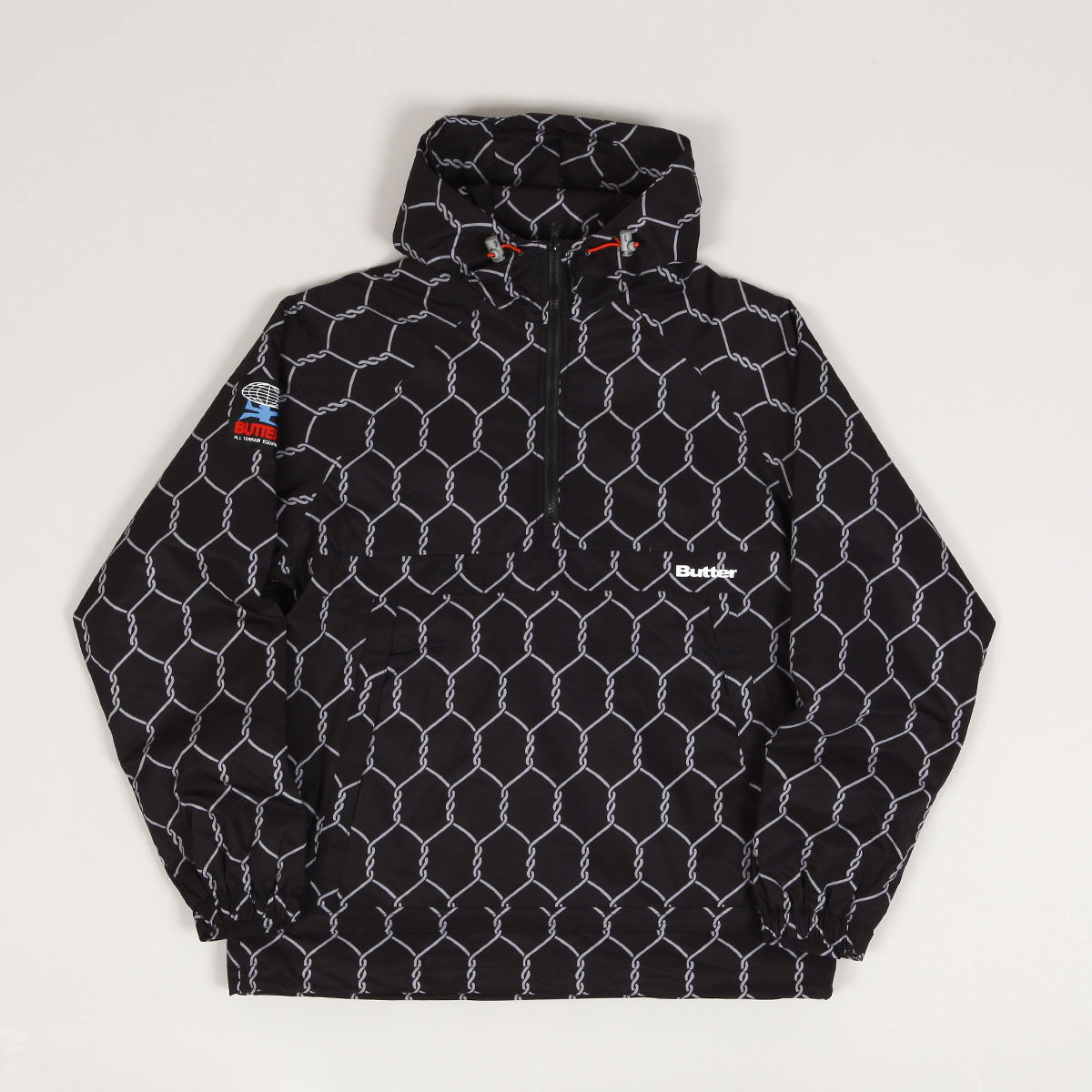Bunda Butter Goods Chain Link Anorak Jacket "Black" Čierna | butter-goods-chain-link-alpine-anorak-jacket-black, 1