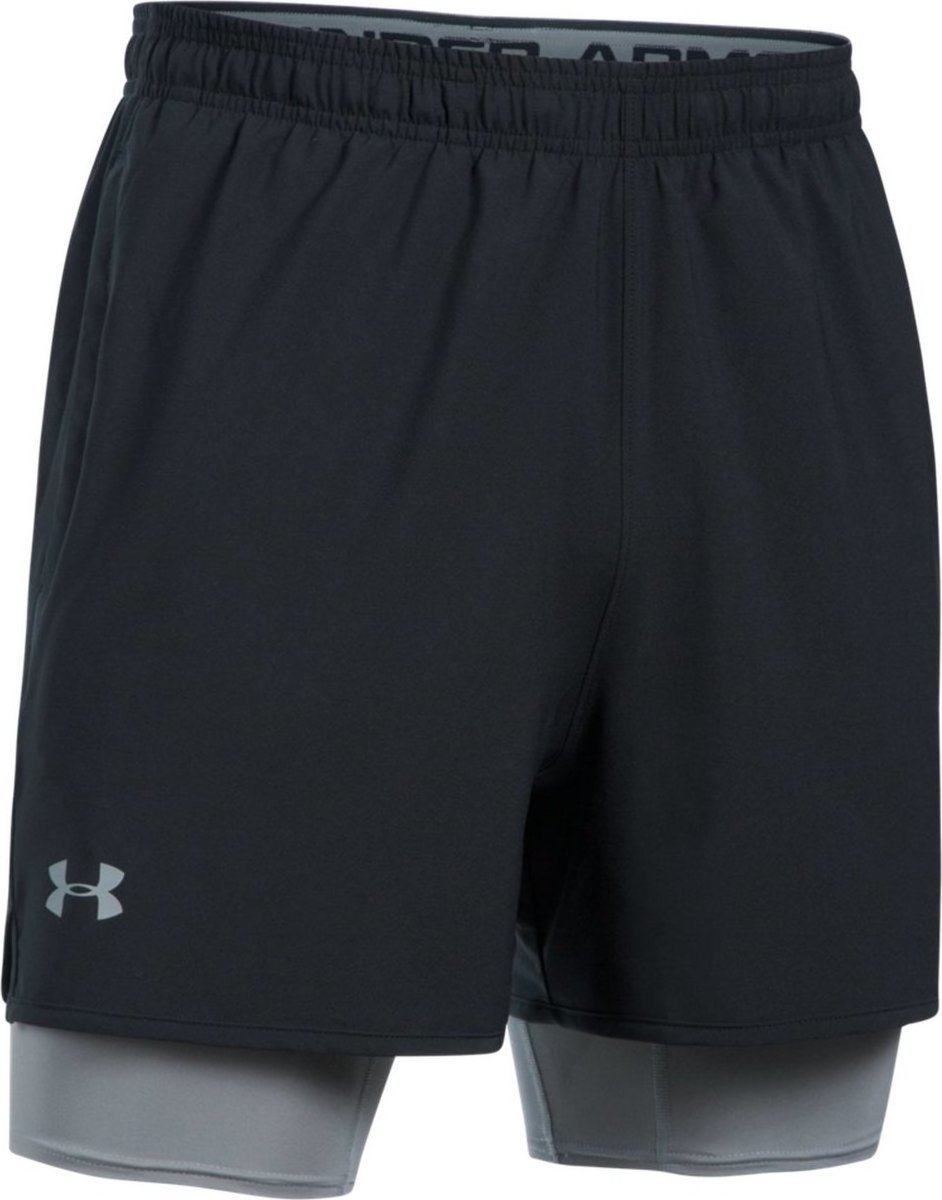 Šortky Under Armour Qualifier 2-in-1 Shorts Čierna | 1289625-001, 0