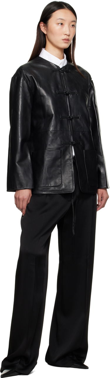 Nohavice Róhe Relaxed Drawstring Satin Trousers Čierna | 416-30-125, 3