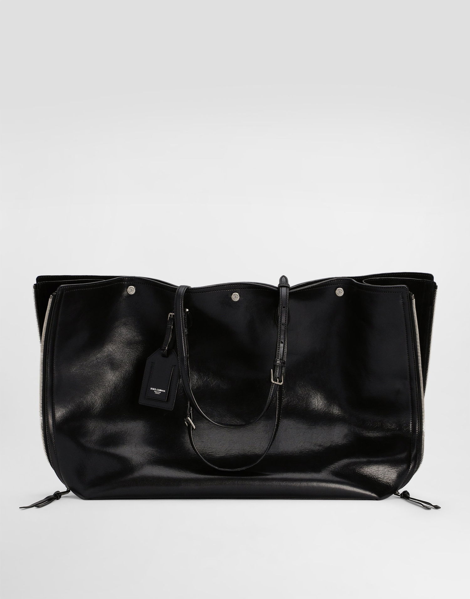 Tote bag Dolce & Gabbana Dolce & Gabbana Atene Calfskin Shopping Bag Čierna | BM2536AH85080999, 0