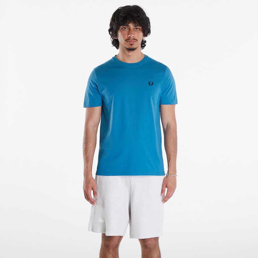 Tričko Fred Perry Crew Neck T-Shirt Ocean/ Navy Modrá | M1600 V35