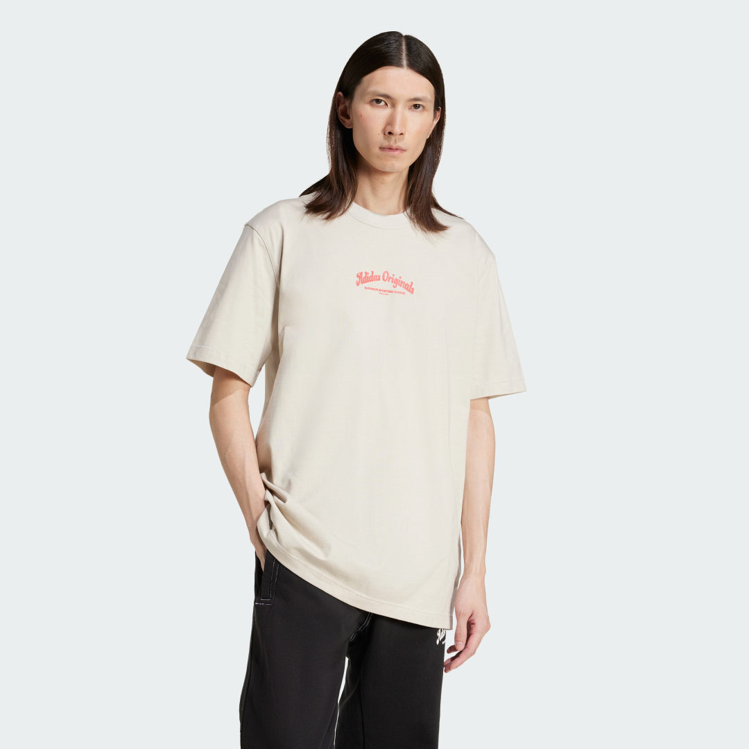 Tričko adidas Performance Classic Logo Graphic T-Shirt Béžová | JD0667, 0